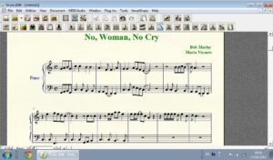 editando partitura no woman no cry