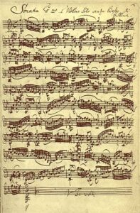 manuscrito sonata bach
